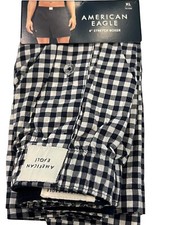 NWT AMERICAN EAGLE Stretch Boxer Sz XS-S-XL Blue White Checks 18