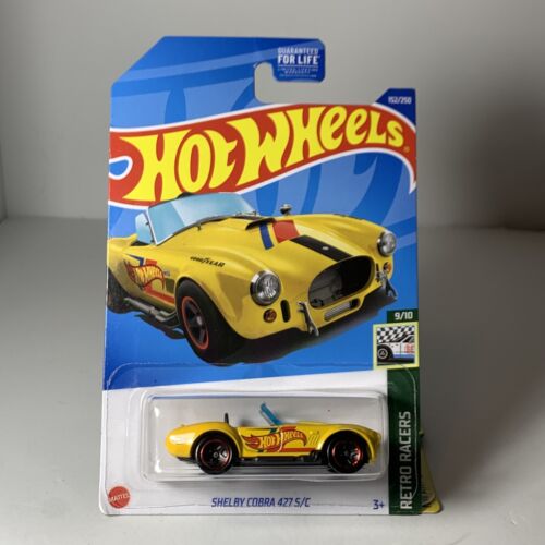 Shelby Cobra 427 S/C-Yellow-2022 Hot Wheels 152/250-RETRO RACERS 9/10-Classic