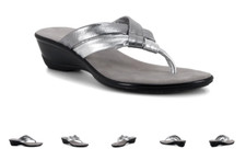 Onex Melba Pewter/Silver Toe Post Wedge Sandal Women's sizes 6-11/NEW  