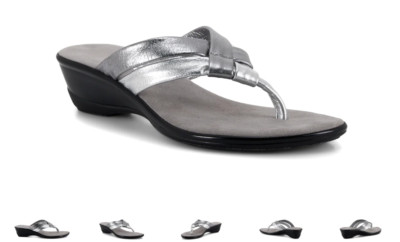 Onex Melba Pewter/Silver Toe Post Wedge Sandal Women's sizes 6-11/NEW!!!