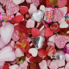 Pink Pic n Mix Sweets - Mothers Day Valentines Candy Sweet Assortment / Wedding 