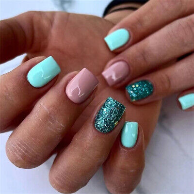 summer glitter nails
