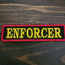 ENFORCER Embroidered Sew on Patch 1 x 4 Red Y...