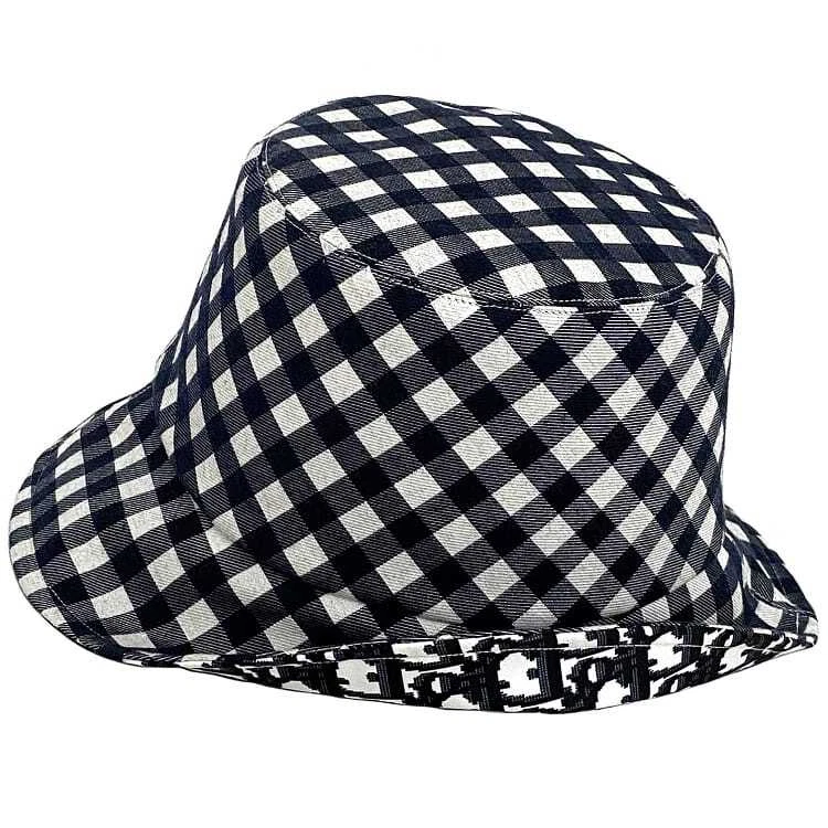 Christian Dior Baqueha blanc marine à carreaux oblique 22VIC923I130 bon état