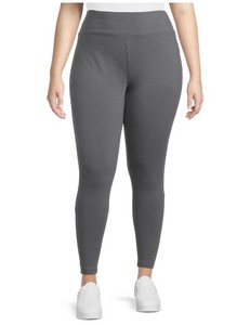 Terra and Sky Women’s Plus Metal Gray Soft Leggings 2X (20W-22W) NWT