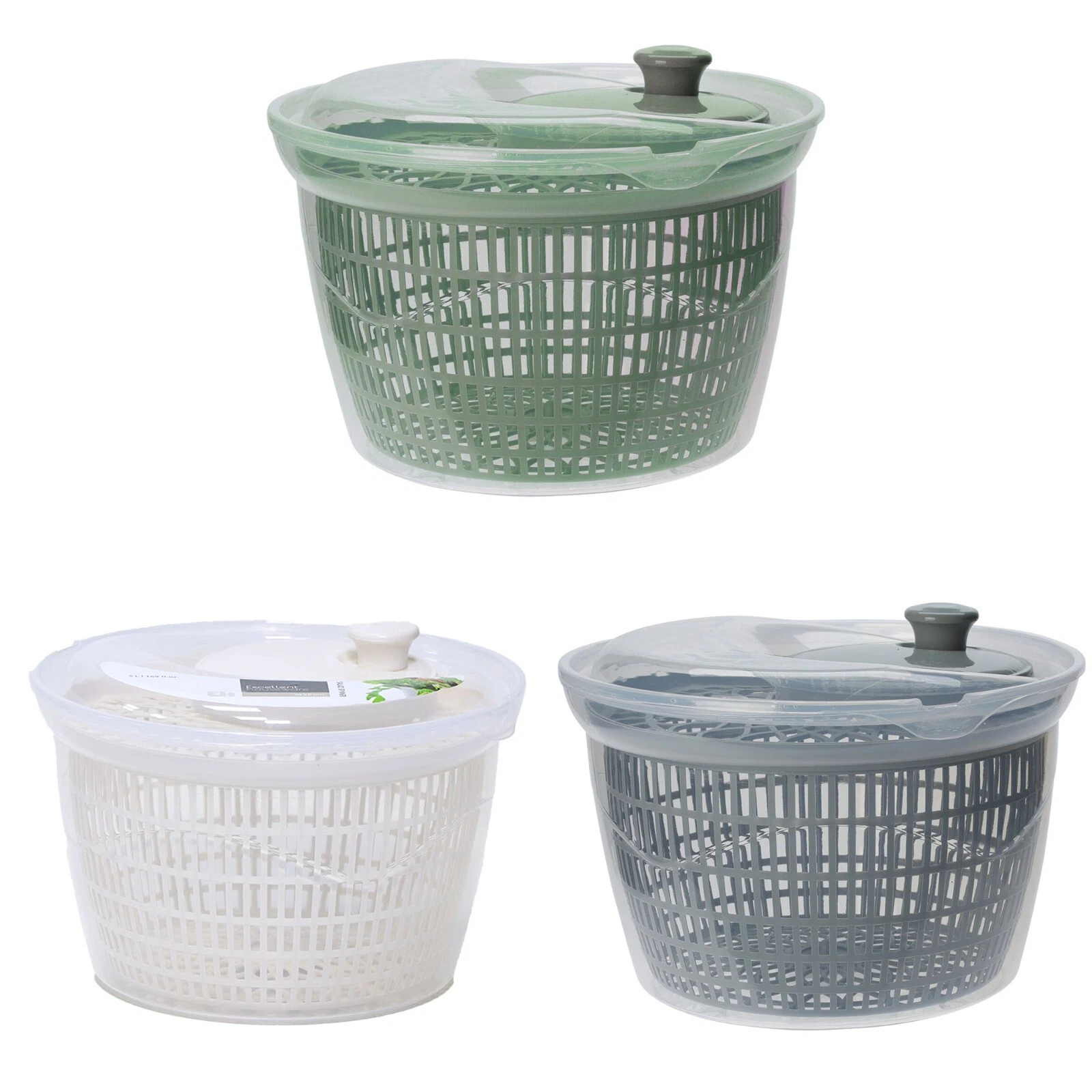 Large Salad Spinner Leaf Dryer Lettuce Veg Drainer Colander Herb Bowl Plastic
Opens in a new window