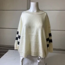 MAEVE Anthropologie Brushed Cashmere Boxy Sweater Women's Size M Ivory