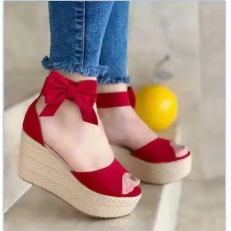Womens High Heels Platform Wedge Espadrille Sandals Ankle Strap