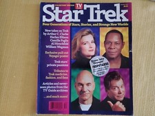STAR TREK FOUR GENERATIONS OF STARS 1995 TV GUIDE MAGAZINE SIZE  