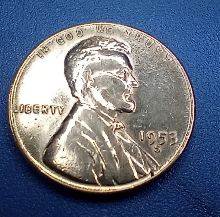 1953 S Wheat Penny from the San Francisco mint ACTUAL COIN SHOWN 0102