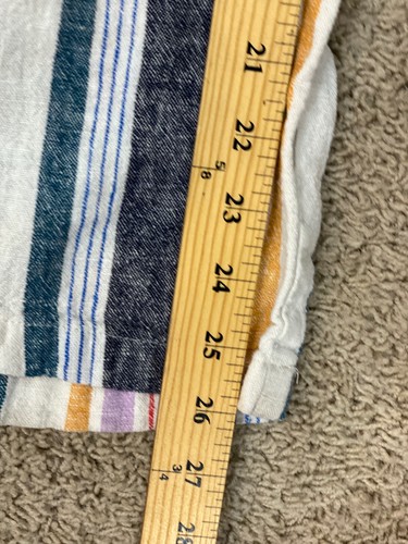 Old Navy Pants Woman's Small Striped Wide Leg Cotton Elastic Waist Relaxed Boho - Picture 9 of 11