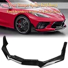 Gloss Black Front Spoiler Lip Splitter For Chevy Corvette C8 2020-2025 Z51 STG