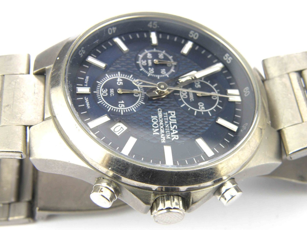 【希少】SEIKO　Pulsar　ビンテージダイバー Men's Pulsar Seiko VD57-X116 Titanium Sports Watch - 100m
