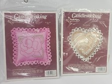 2 Needle Magic Candlewicking 377 "Rose" 374 "Floral Heart" Kits SEALED