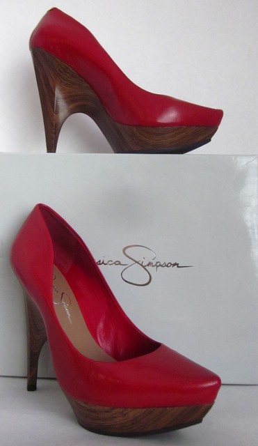 jessica simpson red platform heels
