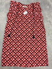 LOFT Amaryllis Tassel Floral Print Red Black Dress Sz XS