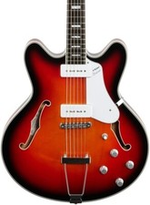 Vox Bobcat V90-SB Sunburst Semi-Hollow Electric with Hard Case Made In Korea