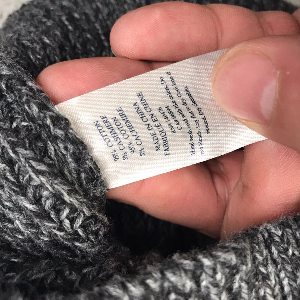 Cardigã masculino Faherty algodão marmoreado L cinza botão para cima vovô suéter Huckberry - Imagem 3 de 4