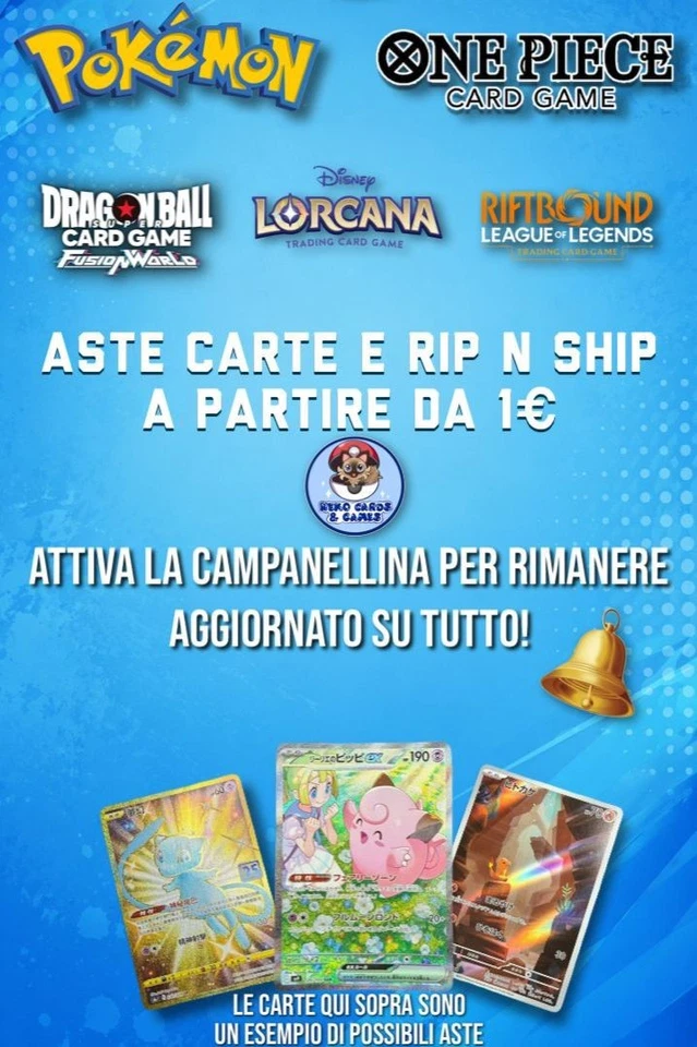 Aste e Rip N Ship a partire da 1 Euro! - Neko Cards & Games