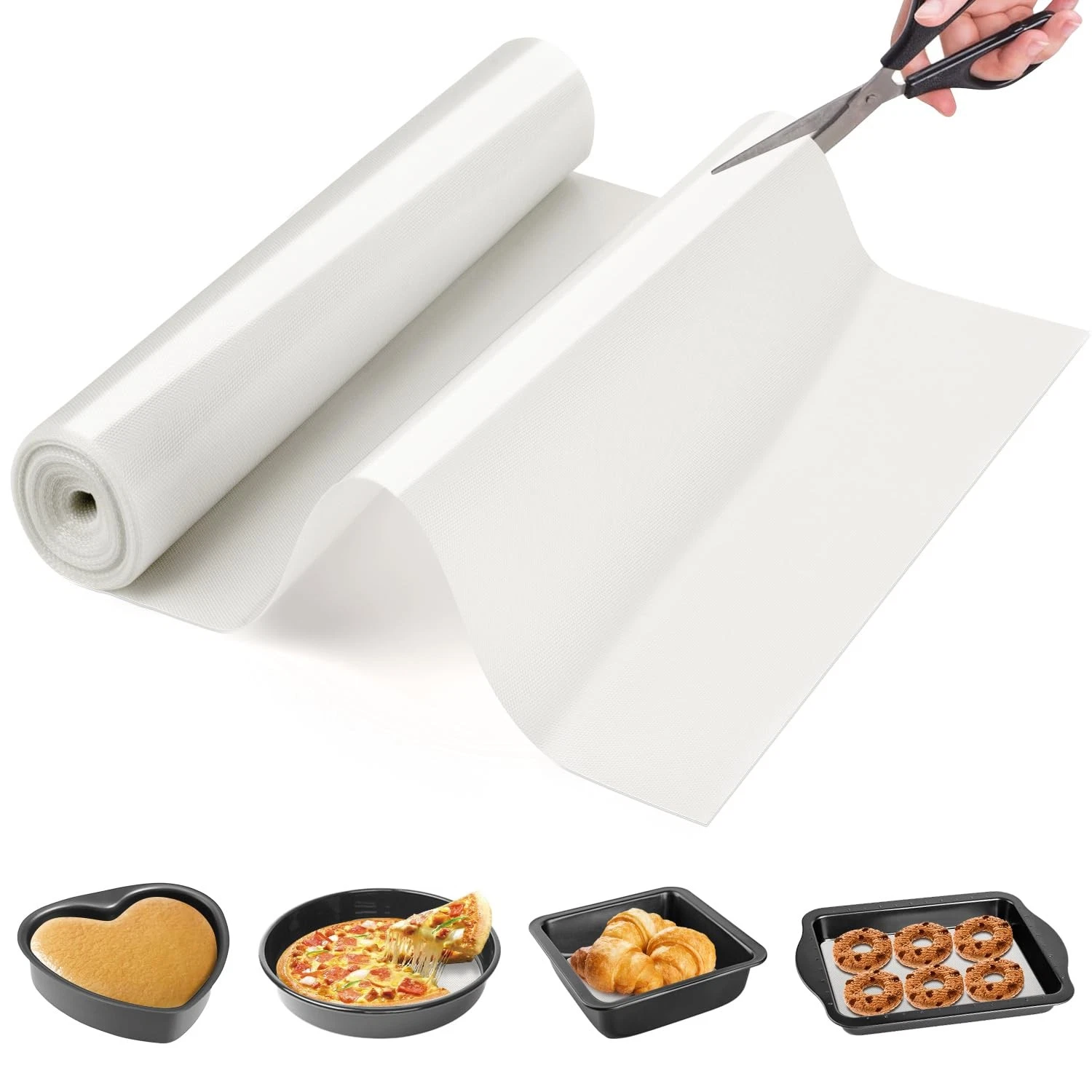 Silicone Baking Mat Roll - Best German Silicone -Pie Cookie Bread Pizza Macar...