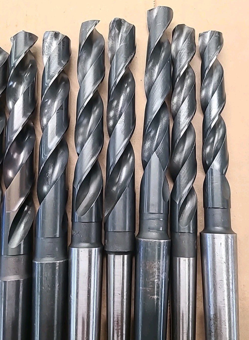 Taper Shank Drills Variety Lot Of 13 Large Sizes