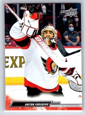2022 Upper Deck #128 Anton Forsberg Ottawa Senators