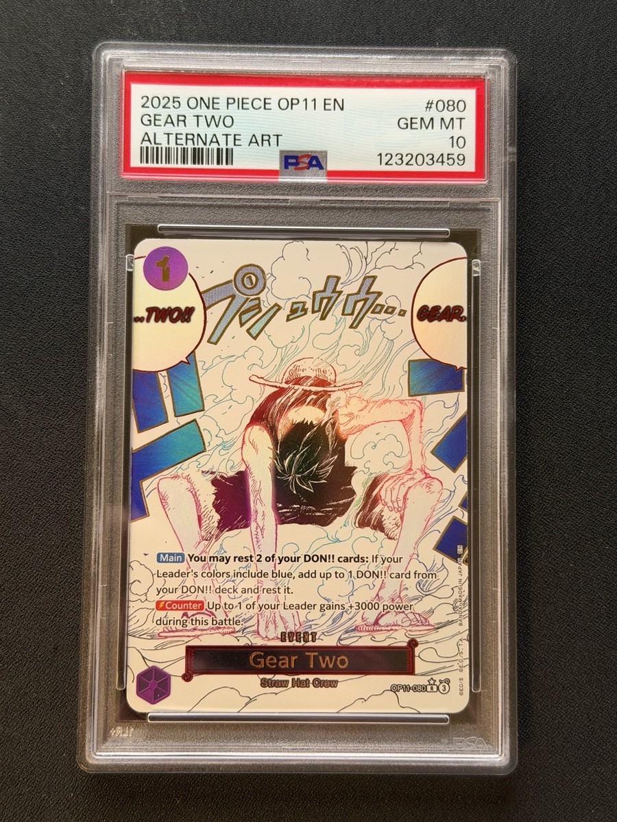 PSA 10 Gear Two (Alternate Art) English OP11-080 A Fist of Divine