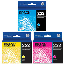 Epson 252 3pk Combo Ink Cartridges - Cyan/Magenta/Yellow NEW EXP: 1/2020