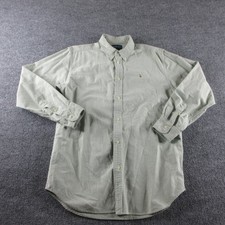 Ralph Lauren Shirt Boys XL 20 Green Long Sleeve Button Down Cotton Logo Casual