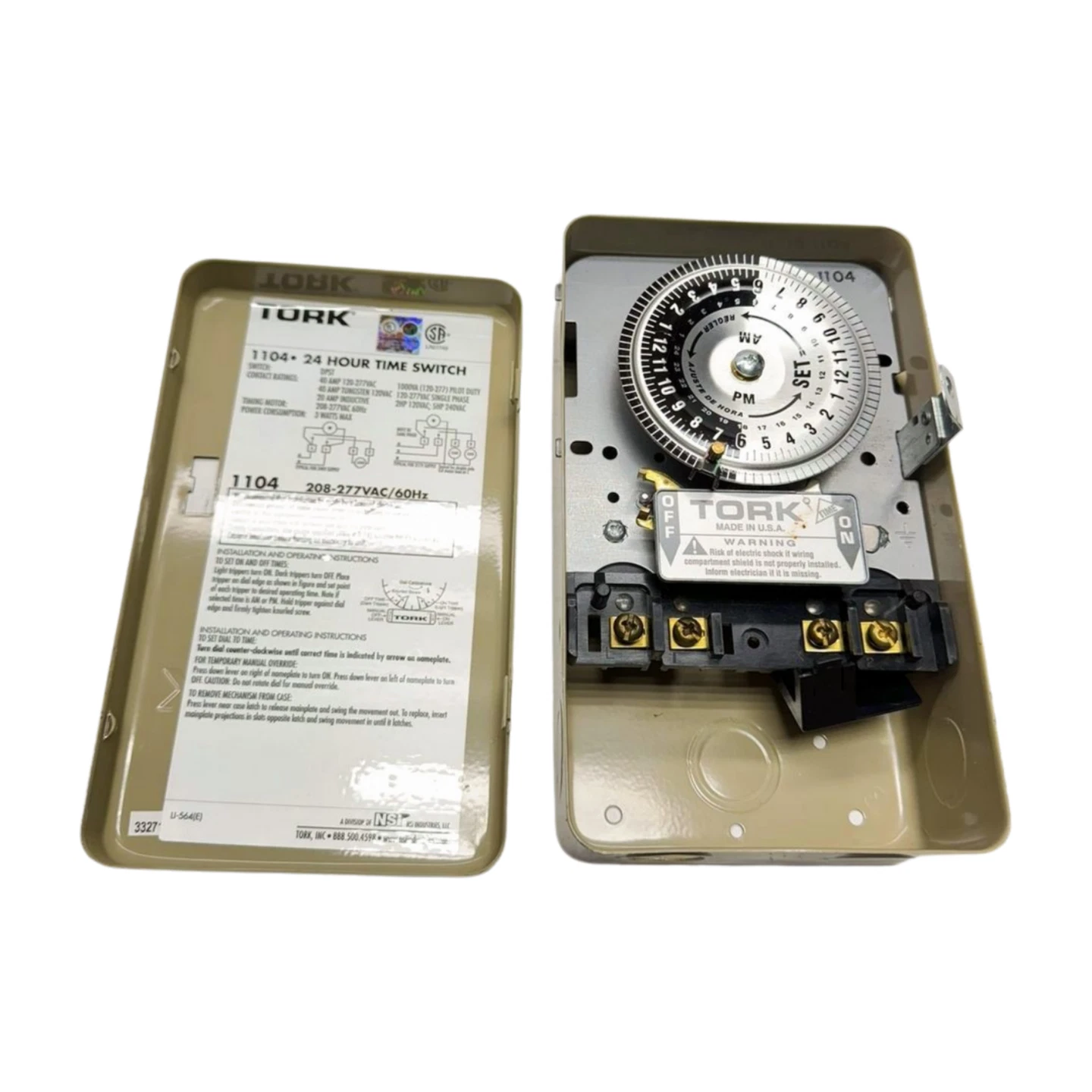 Tork 1104 24HR Time Switch, 208-277VAC/60Hz **Free Shipping**