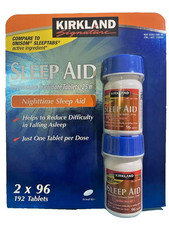 Kirkland Sleep Aid 25mg Doxylamine Nighttime Sleep Aid 2x96 Tablets