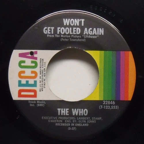 The Who - Won't Get Fooled Again - 1971 NM Rock 45