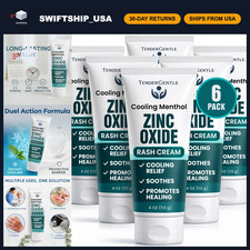Zinc Oxide Barrier Cream with Menthol - 6 Pack, 4 oz - Soothing Skin Protectant