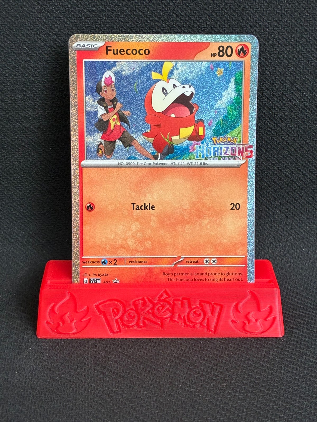 Fuecoco Pokemon Horizons Scarlet & Violet SVP 192 Holo Black Star Promo (LP+)
