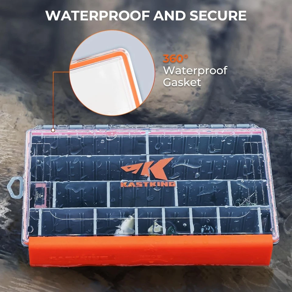 Caixa de equipamento impermeável Hyperseal, 3700 bandejas de equipamento profundo, caixa de equipamento de pesca Orga - Imagem 3 de 4