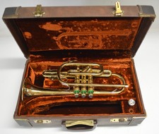 OLDS A5 CORNET WITH ORIGINAL CASE AND BACH 7C MOUTHPIECE, FULLERTON CALIF
