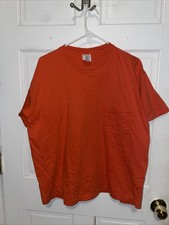 Vintage Gap Pocket T-Shirt, Single Stitch, Boxy XLarge, Made In USA, Orange 