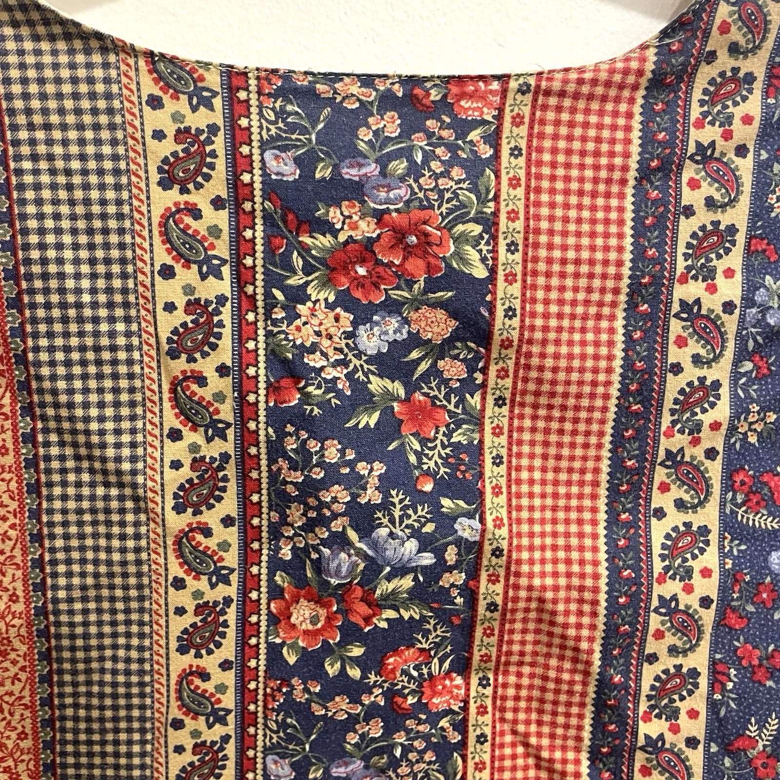 Vtg  Jantzen Classics Quilted Patchwork Stripe Ve… - image 10