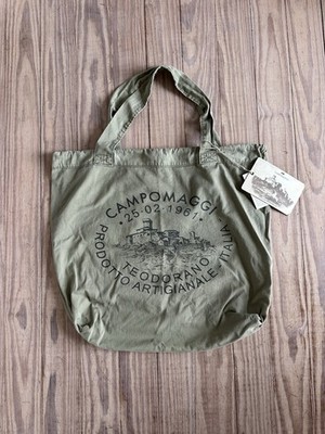   Campomaggi   Canvas Stoff Shopper Beutel Tasche Oliv Grün TOP