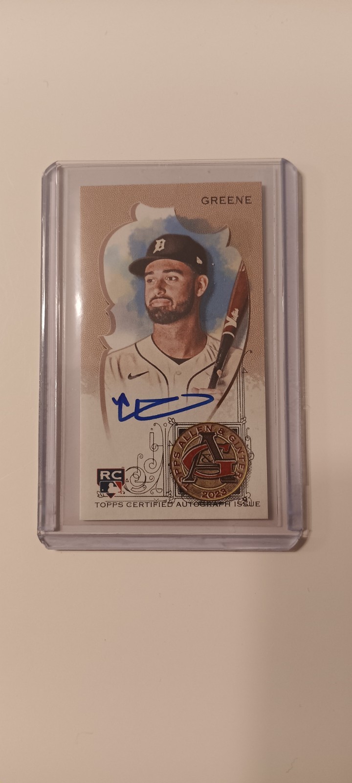 2023 Topps Allen & Ginter - Framed Mini Autographs Riley Greene #MA-RG (AU, RC)