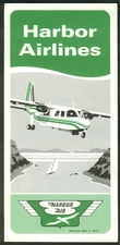 Harbor Airlines Harbor Air airline timetable 5/1 1972
