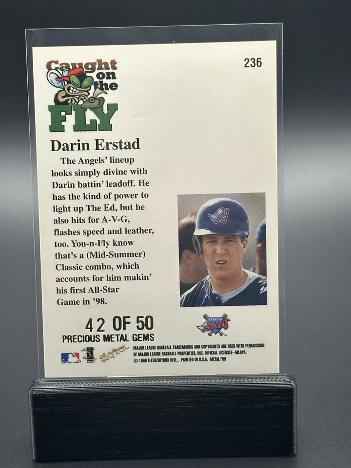 1999 Skybox Metal Universe Precious Metal Gems - Darin Erstad #236 PMG /50 - Image 2 of 4