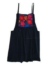 Handmade Women's Floral Embroidered Mexican Dress - Size Small