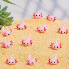 12 Pieces Mini Resin Axolotl Charm Axolotl Tiny Animal Figurine Gifts Miniature