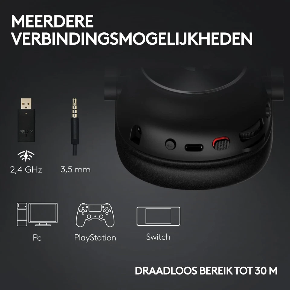Logitech G PRO X 2 LIGHTSPEED Wireless Gaming Headset, Detachable Boom Mic, 50mm - Image 4 of 4