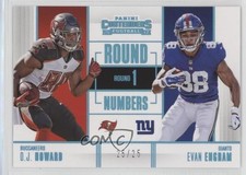 2017 Panini Contenders Round Numbers Platinum 25/25 Evan Engram OJ Howard 0l1