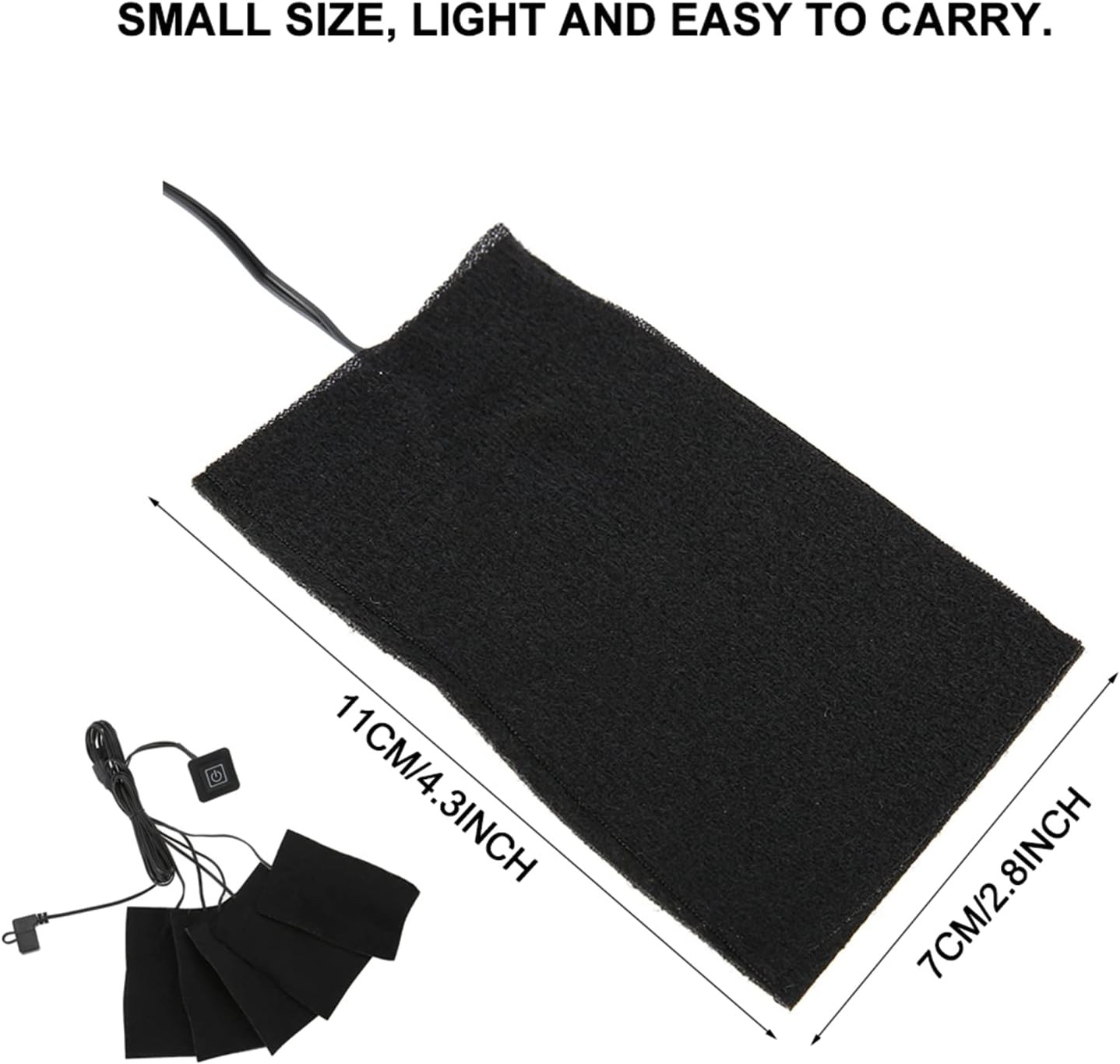 Portable Cloth Heaters, Clothes Heating Pad with 5Pcs Heating, USB Electric Heat