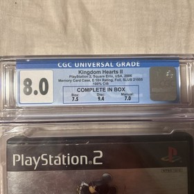 CGC 8.0 Kingdom Hearts II Black Label Graded Playstation 2 PS2 CIB Silver Foil