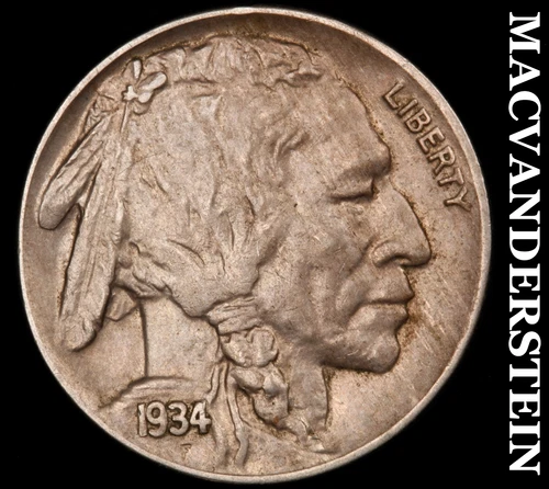 1934 Buffalo Nickel- Almost Uncirculated Better Date No Reserve #J187