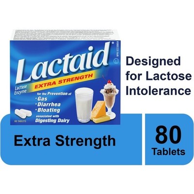 Lactaid Extra Strength Tablets - 80 Each - From Canada 